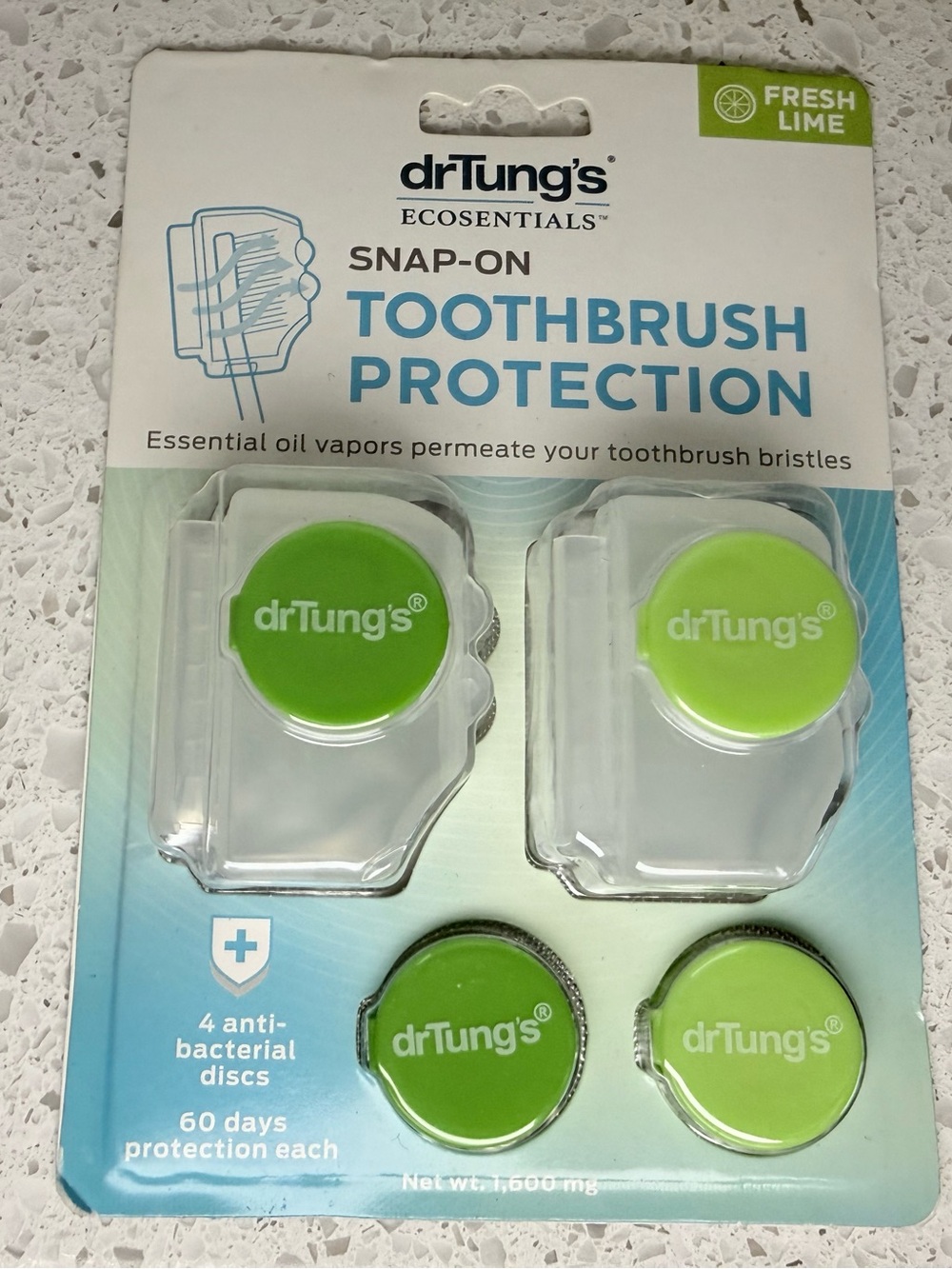 drTung's Organic Toothbrush Protection Covers, 4 Total, NWT